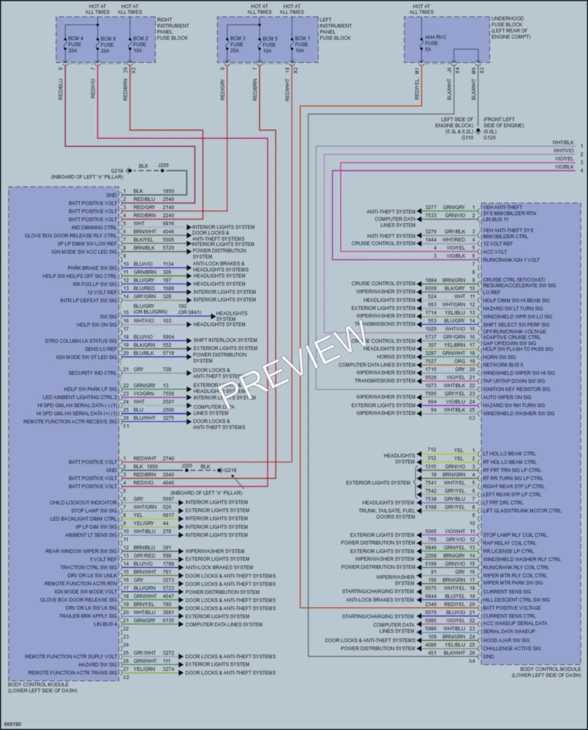 2019 GMC Yukon Body Control Modules wiring diagram preview