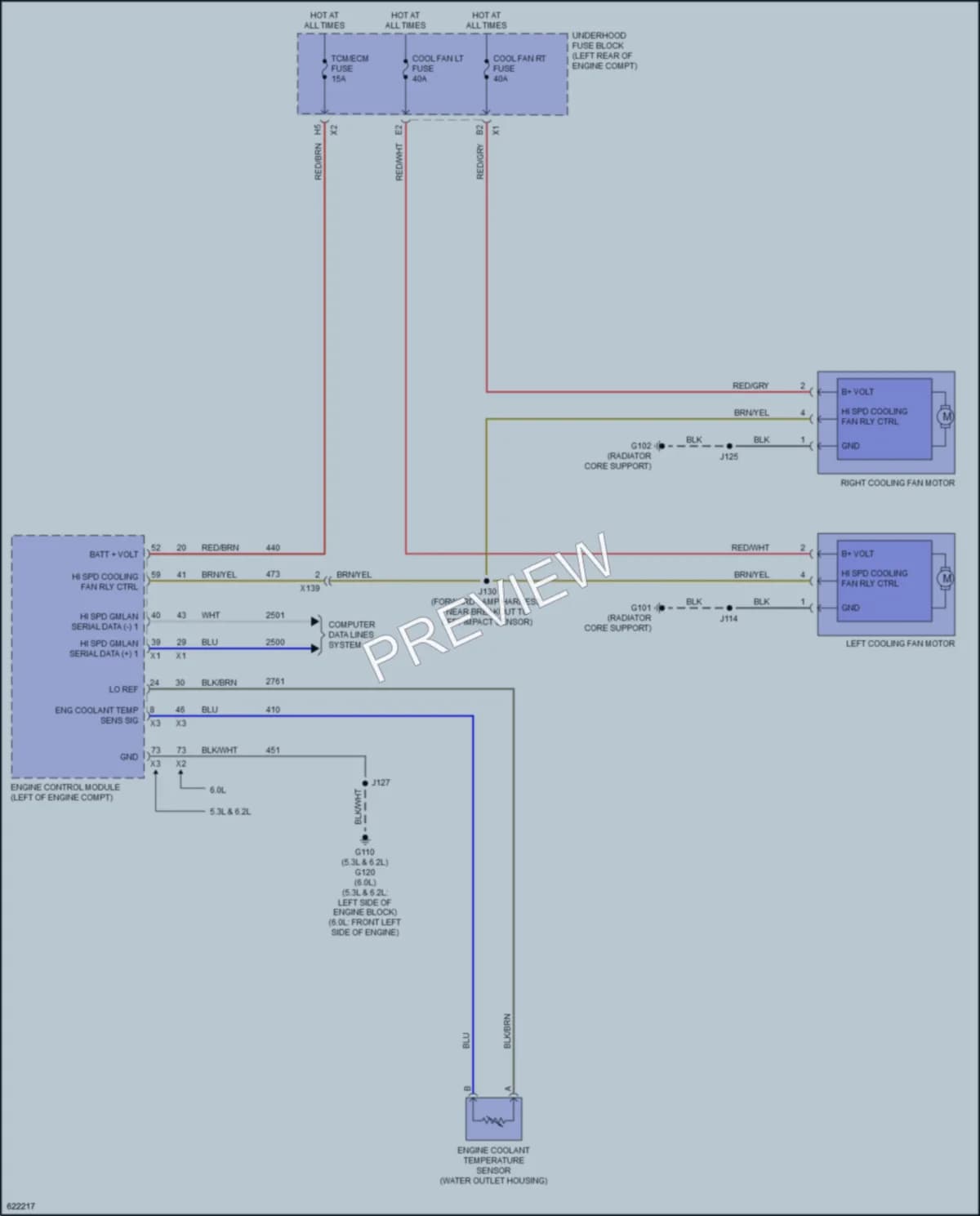 2019 GMC Yukon Cooling Fan wiring diagram preview