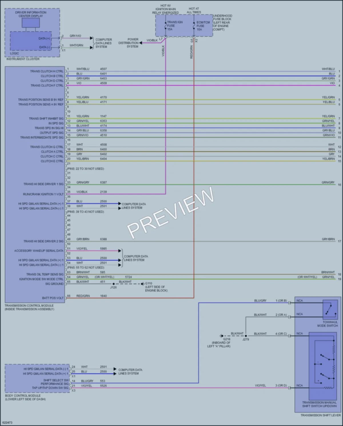 2019 GMC YukonXL Transmission wiring diagram preview
