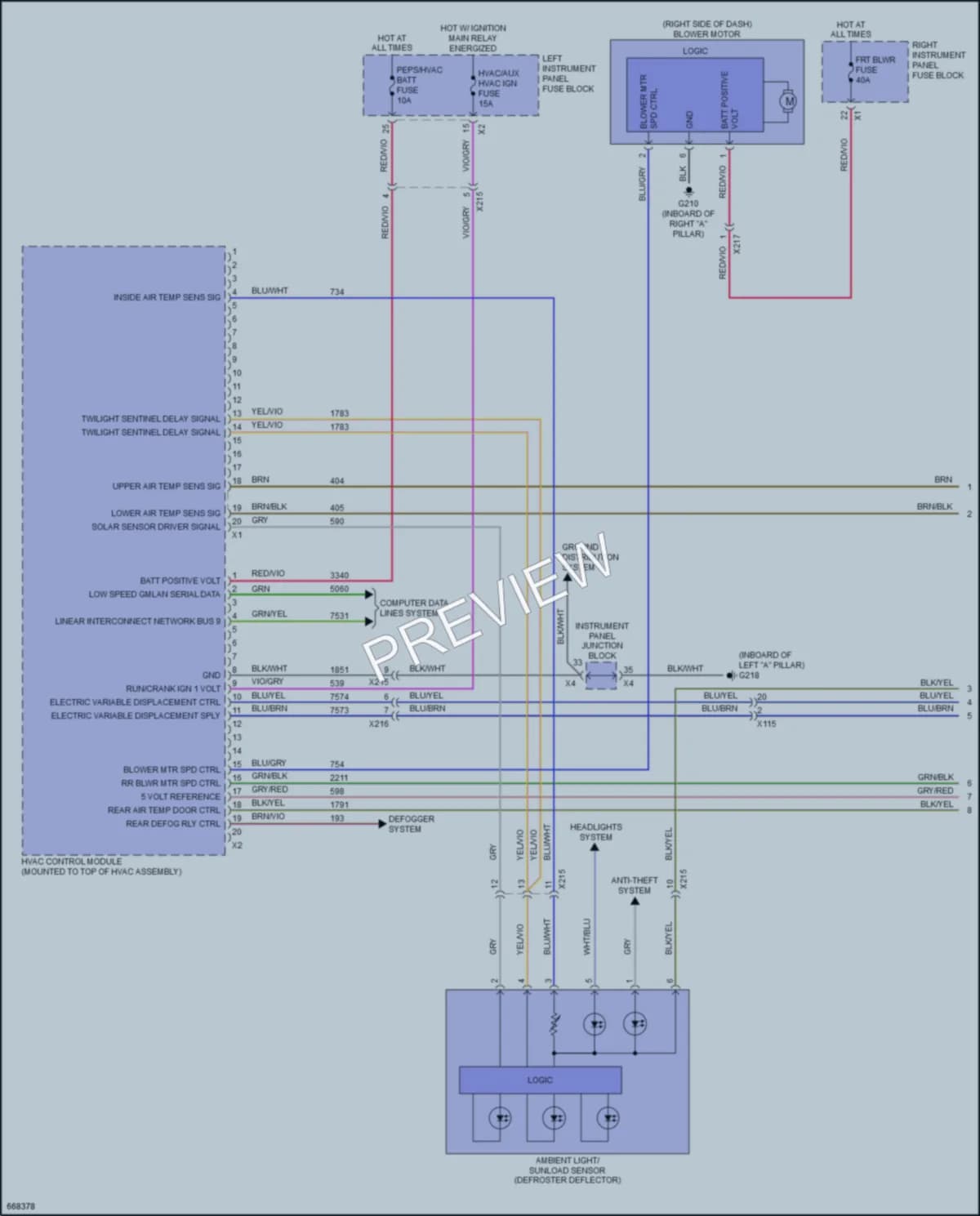 2019 GMC YukonXLDenali Air Conditioning wiring diagram preview