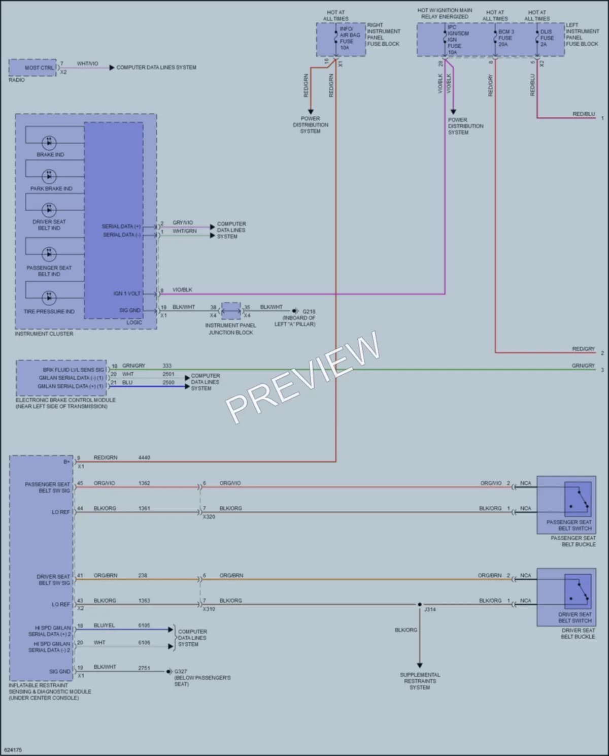 2019 GMC YukonXLDenali Warning Systems wiring diagram preview