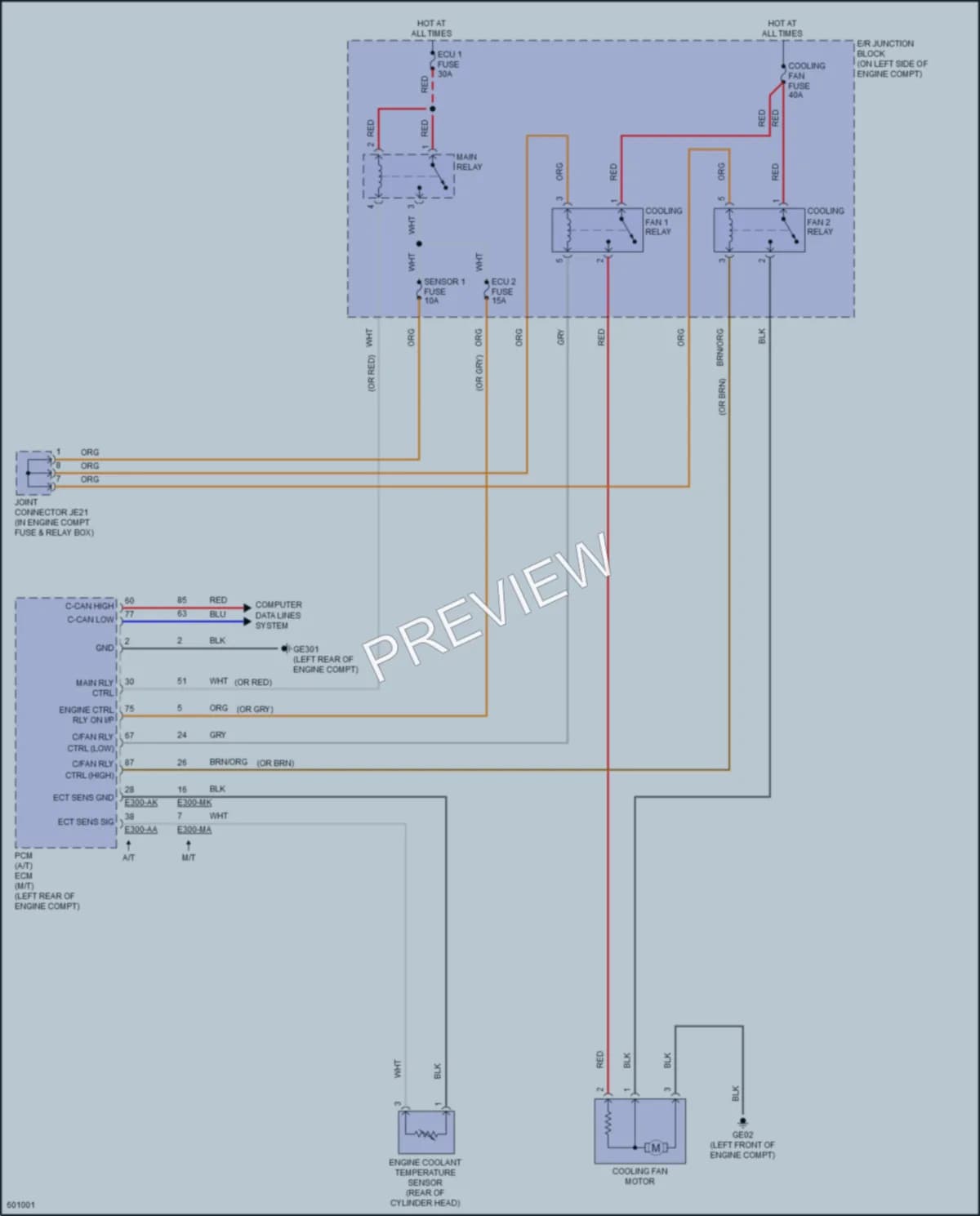 2019 Hyundai Accent Cooling Fan wiring diagram preview