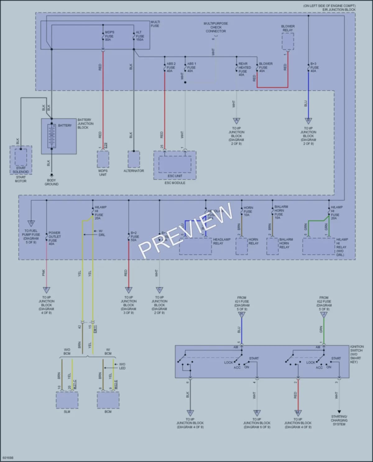 2019 Hyundai Accent Power Distribution wiring diagram preview