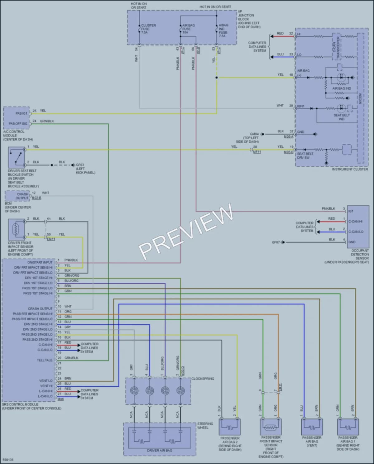 2019 Hyundai Accent Supplemental Restraints wiring diagram preview