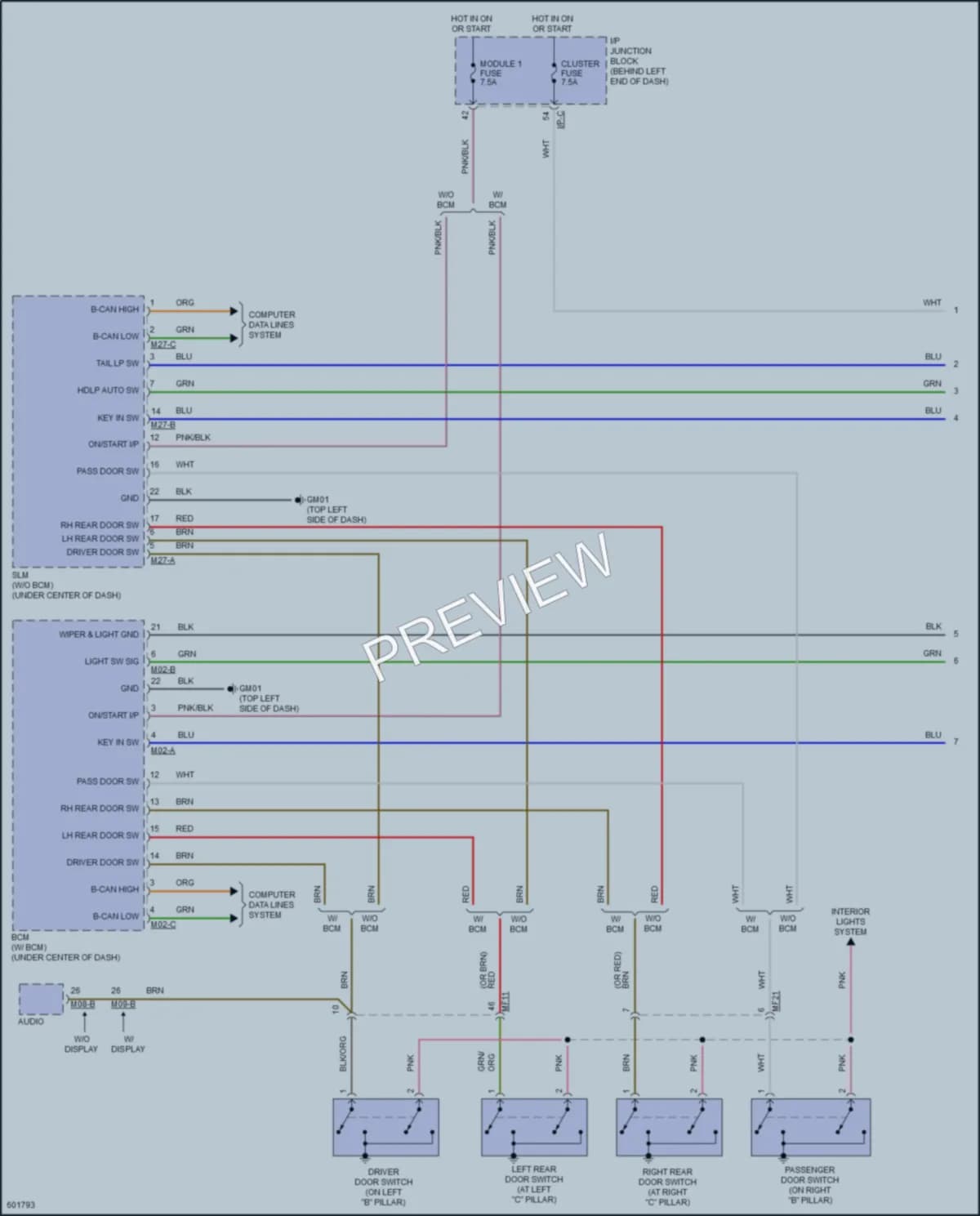 2019 Hyundai Accent Warning Systems wiring diagram preview