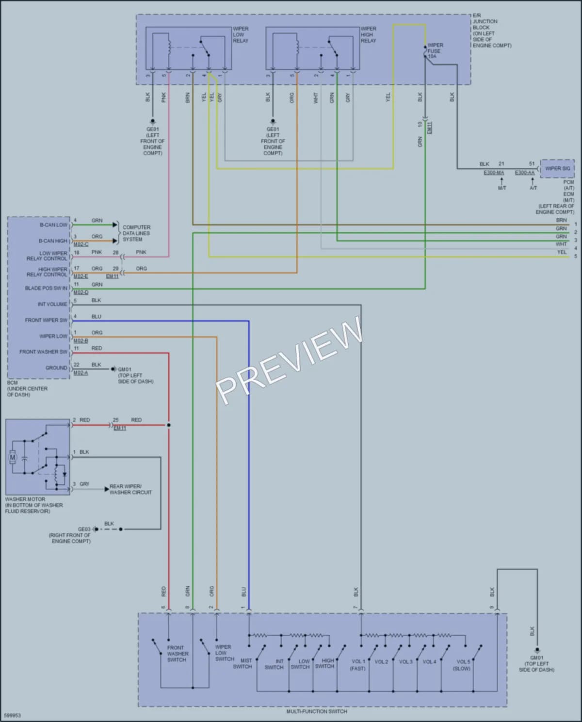 2019 Hyundai Accent Wiper Washer wiring diagram preview