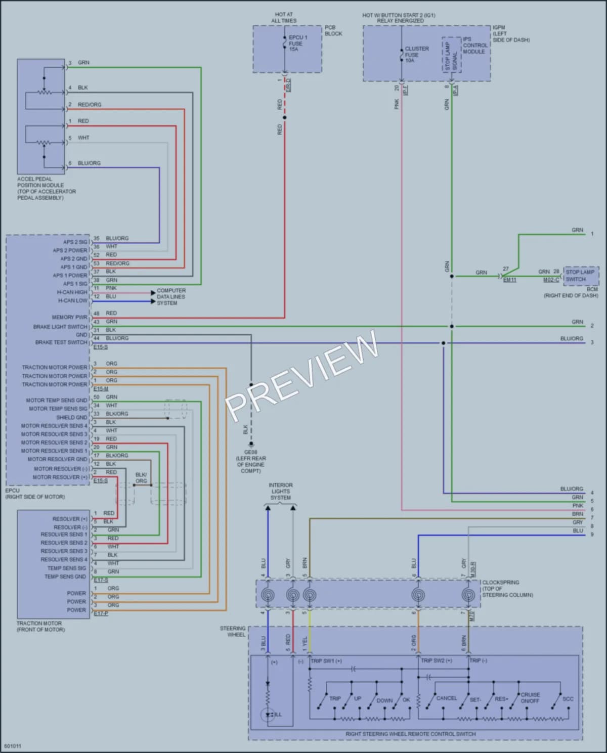 2019 Hyundai IoniqElectric Cruise Control wiring diagram preview