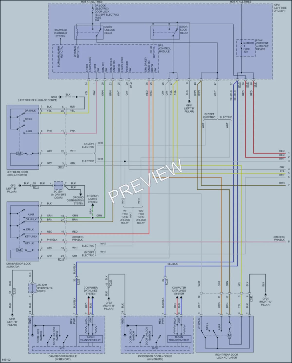 2019 Hyundai IoniqHybrid Anti Theft wiring diagram preview