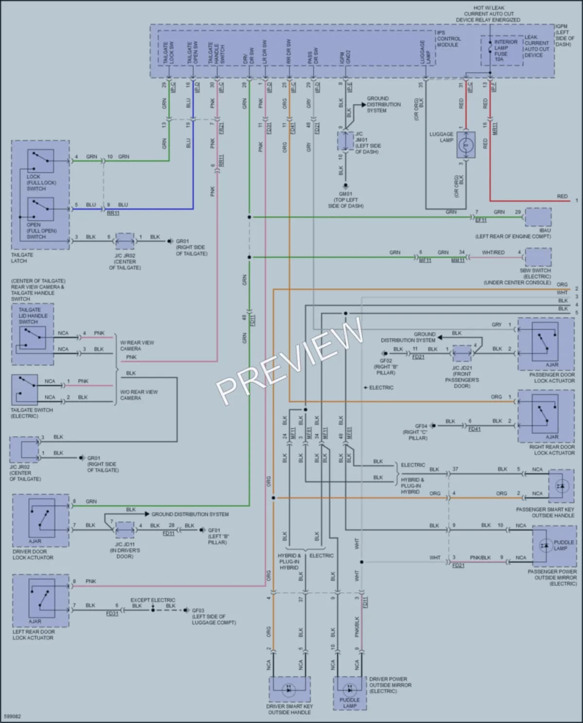 2019 Hyundai IoniqHybrid Interior Lights wiring diagram preview