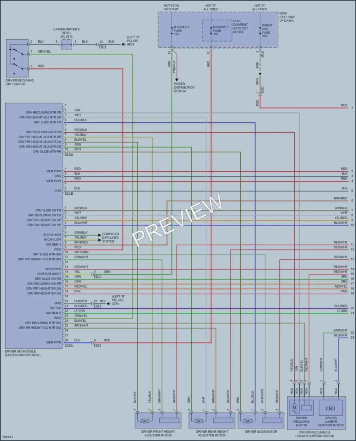 2019 Hyundai IoniqHybrid Memory Systems wiring diagram preview