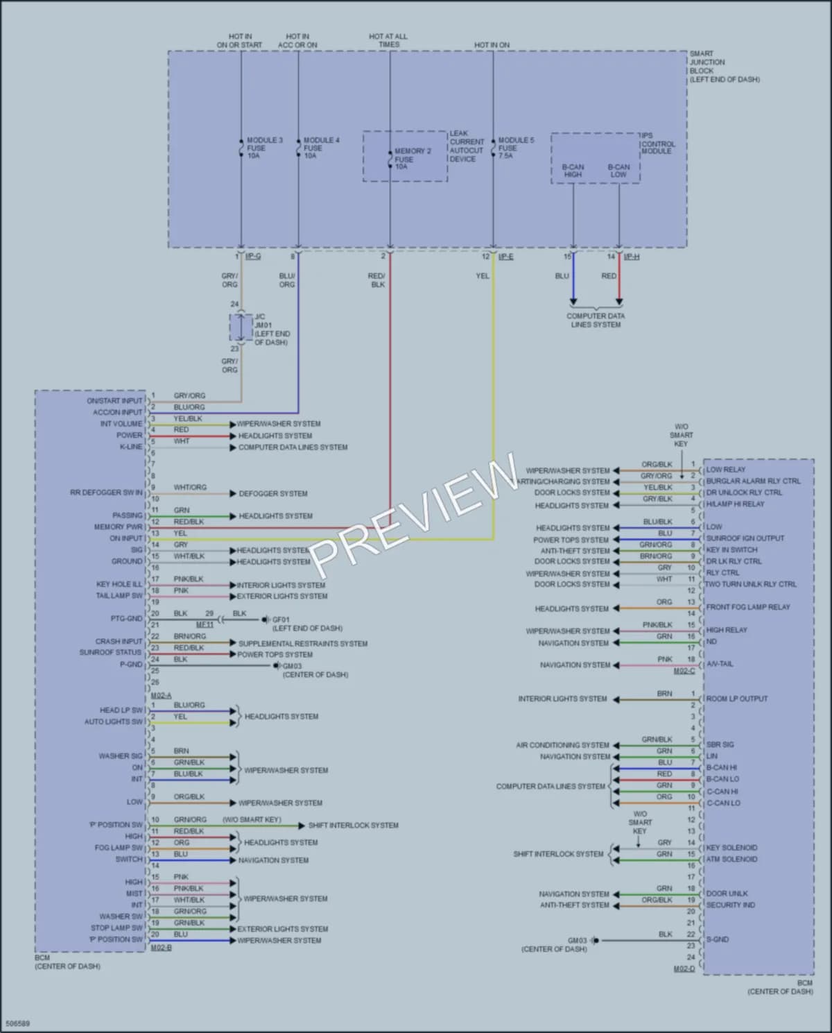 2019 Hyundai SantaFeXL Body Control Modules wiring diagram preview