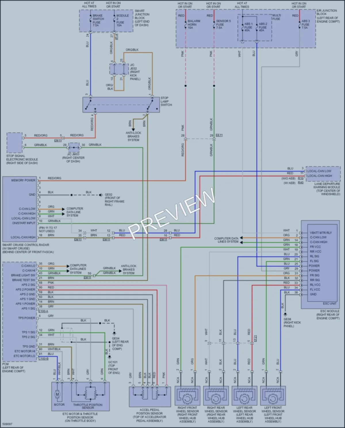 2019 Hyundai SantaFeXL Cruise Control wiring diagram preview