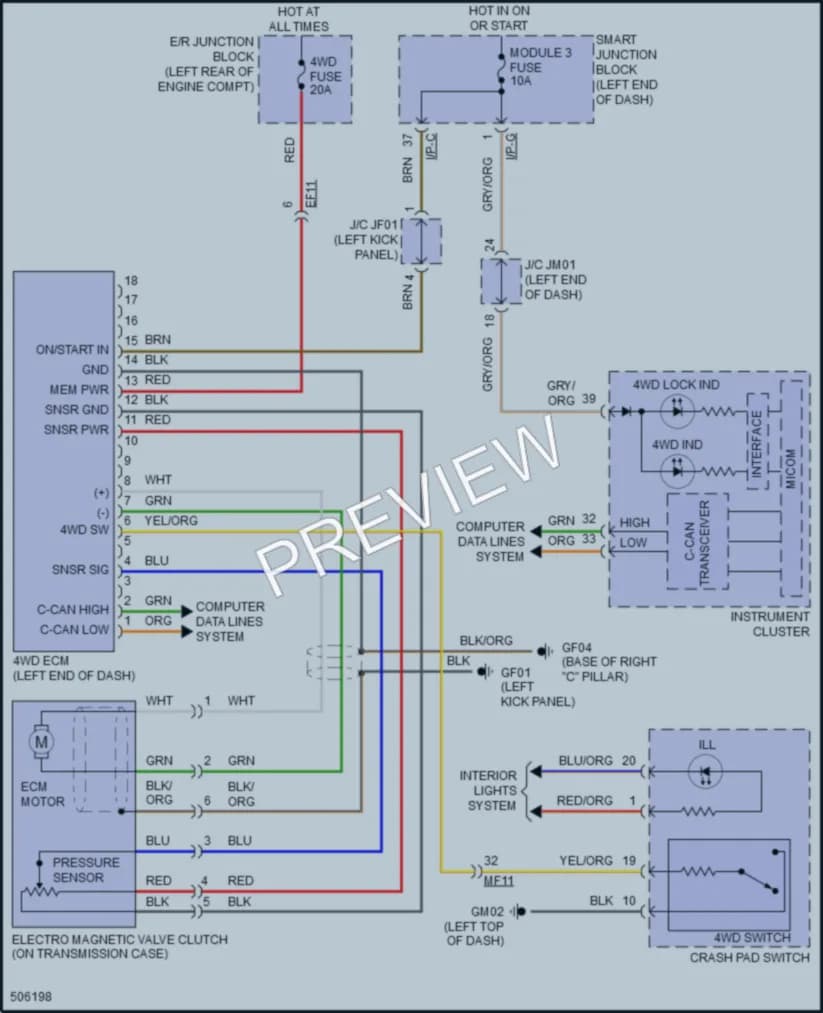 2019 Hyundai SantaFeXL Transmission wiring diagram preview