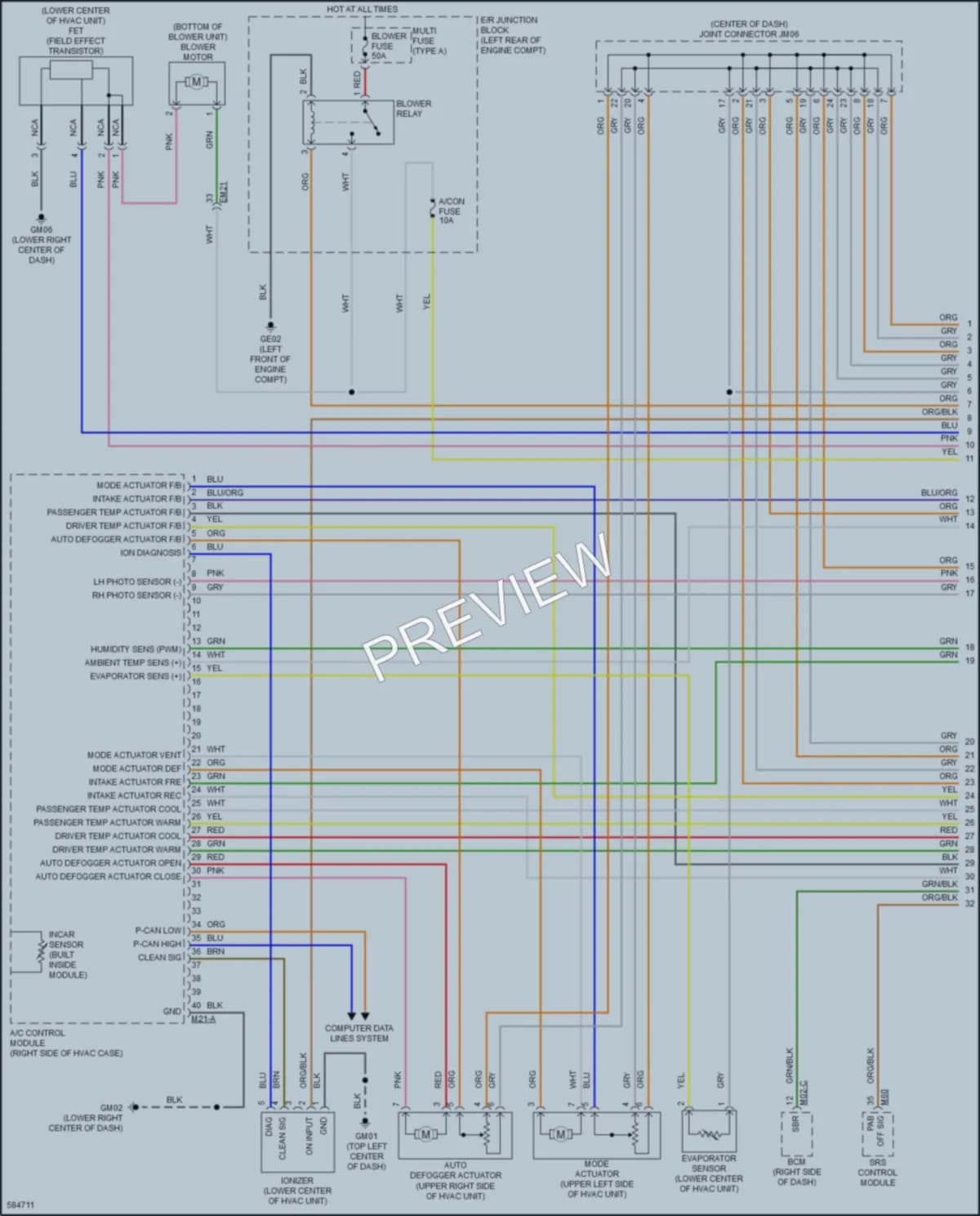2019 Kia Cadenza Air Conditioning wiring diagram preview