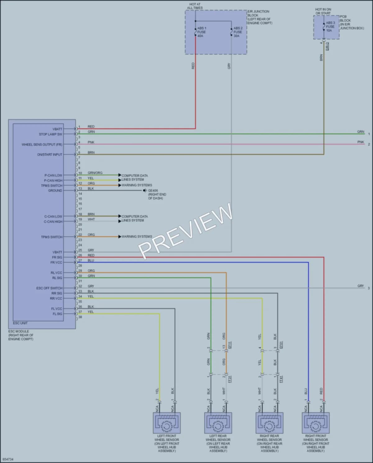 2019 Kia Forte Anti Lock Brakes wiring diagram preview