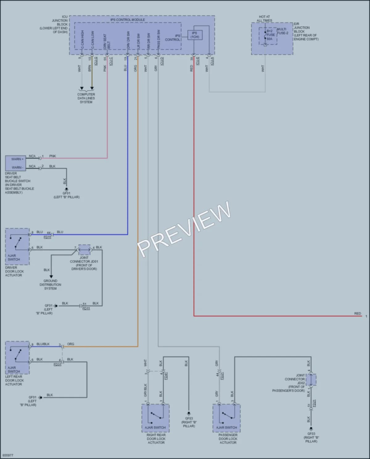2019 Kia Forte Warning Systems wiring diagram preview