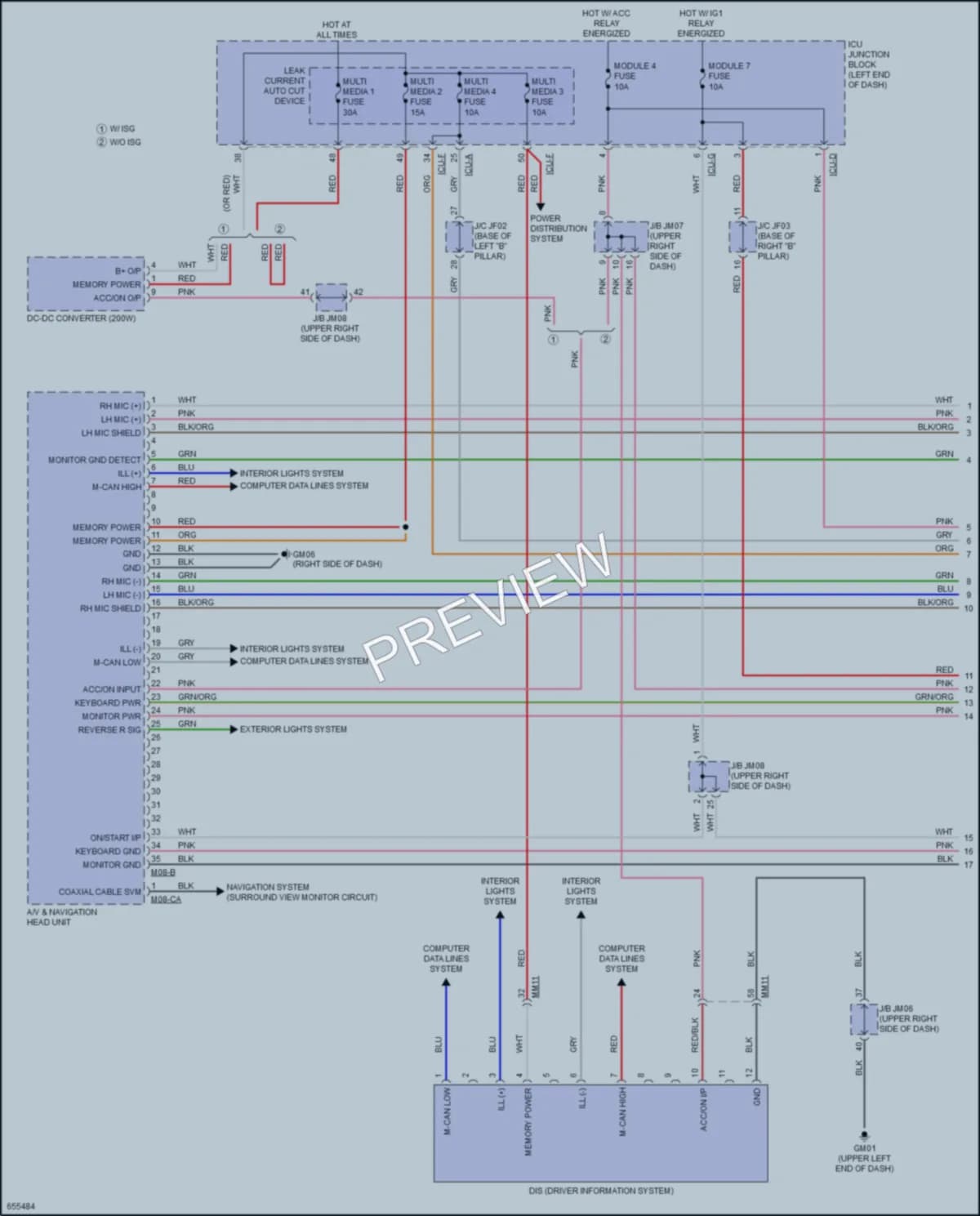 2019 Kia K900 Radio wiring diagram preview