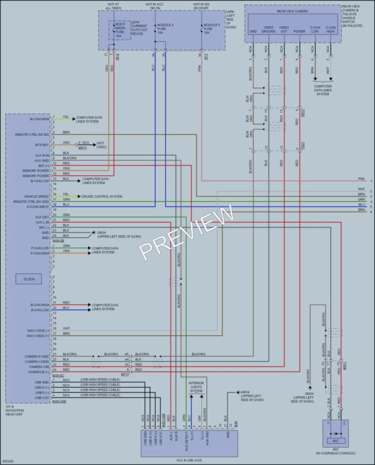 2019 Kia Niro Radio wiring diagram preview