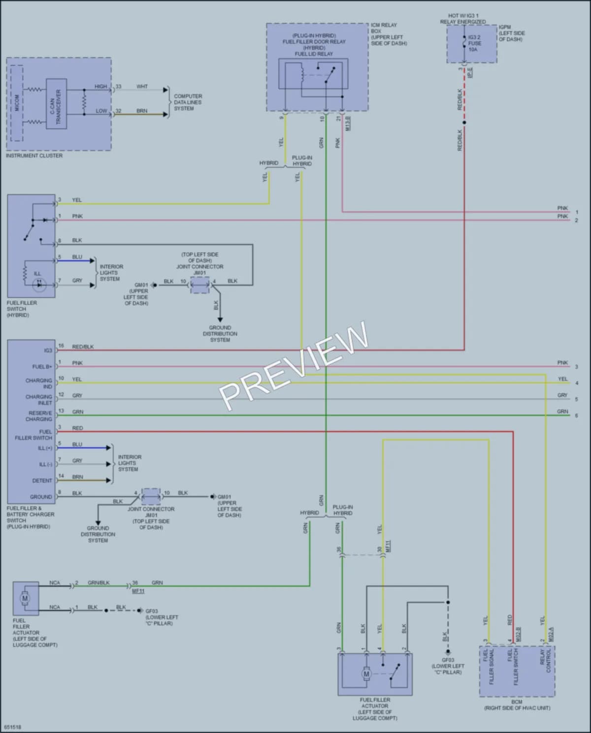 2019 Kia Niro Trunk Tailgate Fuel Door wiring diagram preview