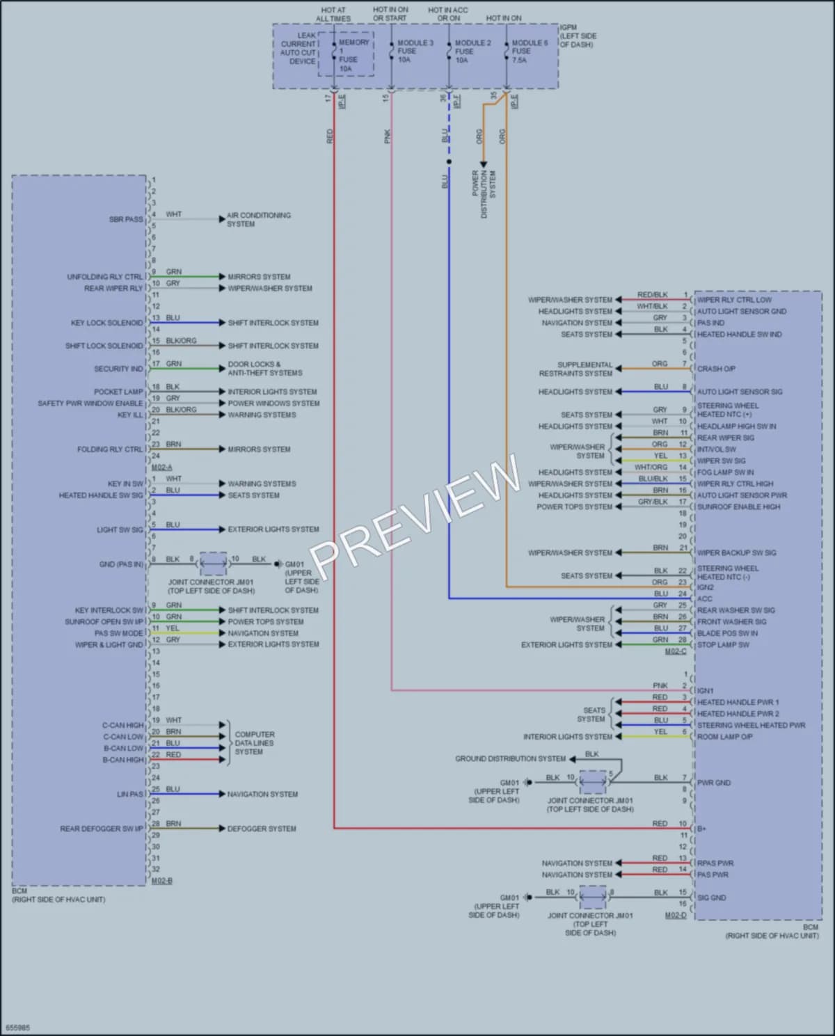 2019 Kia NiroPlugIn Body Control Modules wiring diagram preview