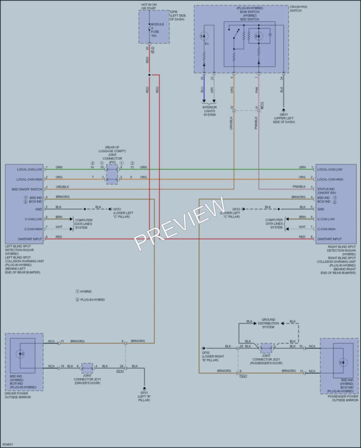 2019 Kia NiroPlugIn Navigation wiring diagram preview