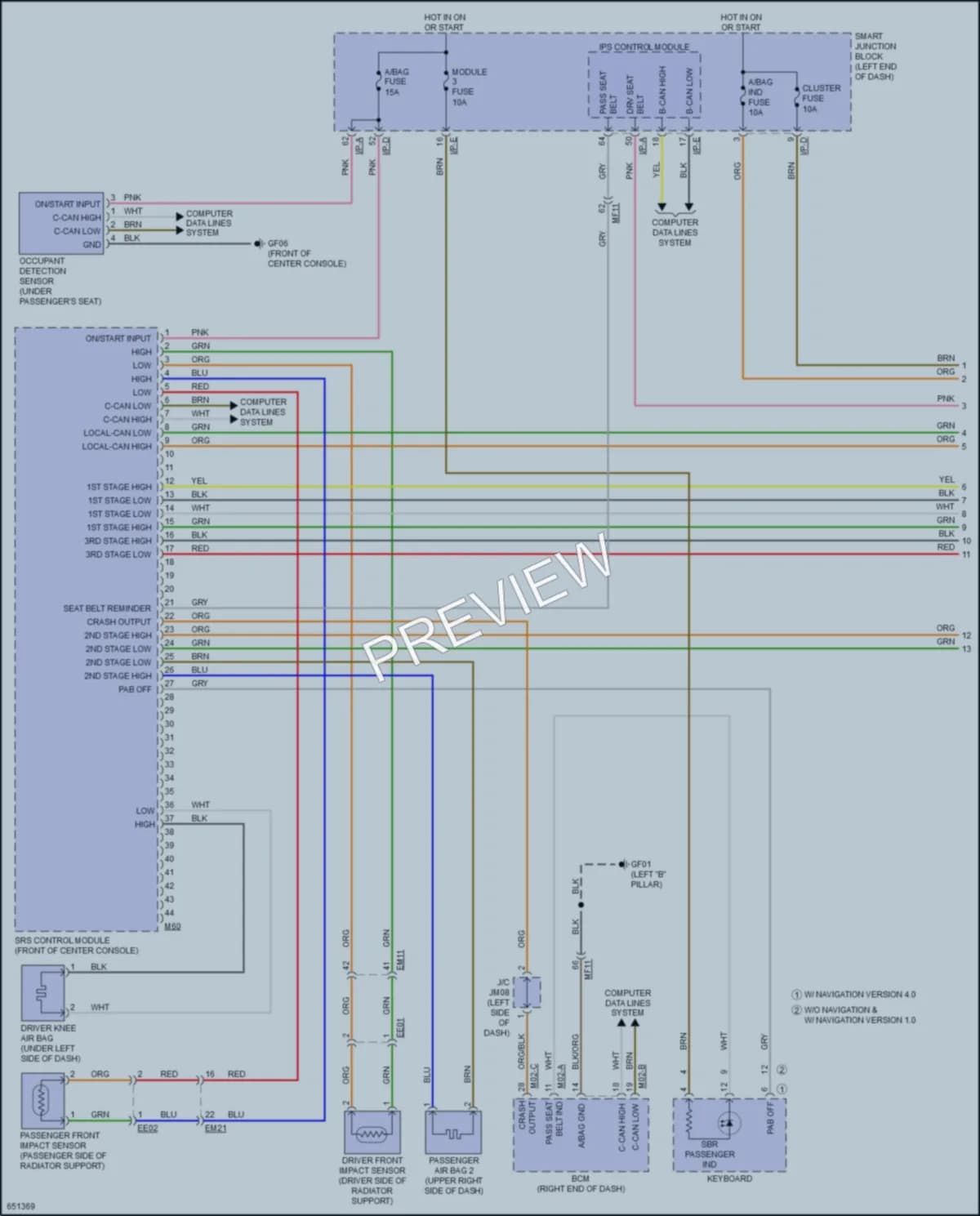 2019 Kia Optima Supplemental Restraints wiring diagram preview