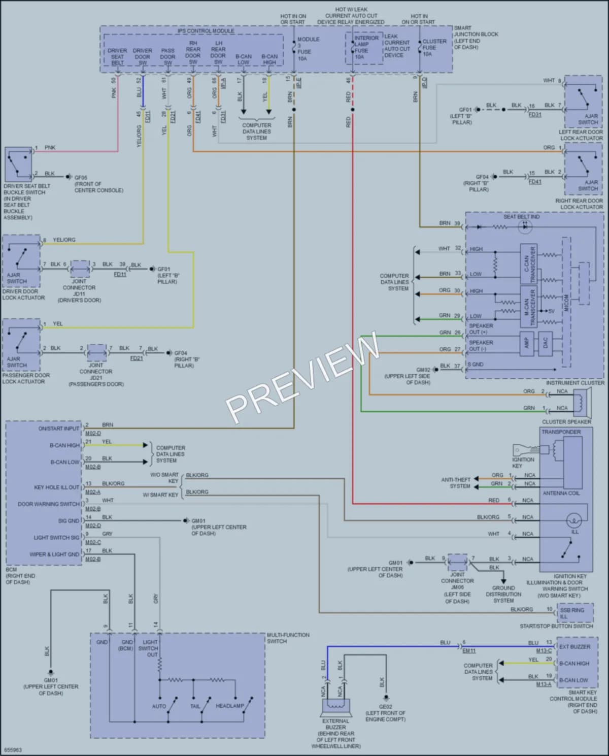 2019 Kia Optima Warning Systems wiring diagram preview