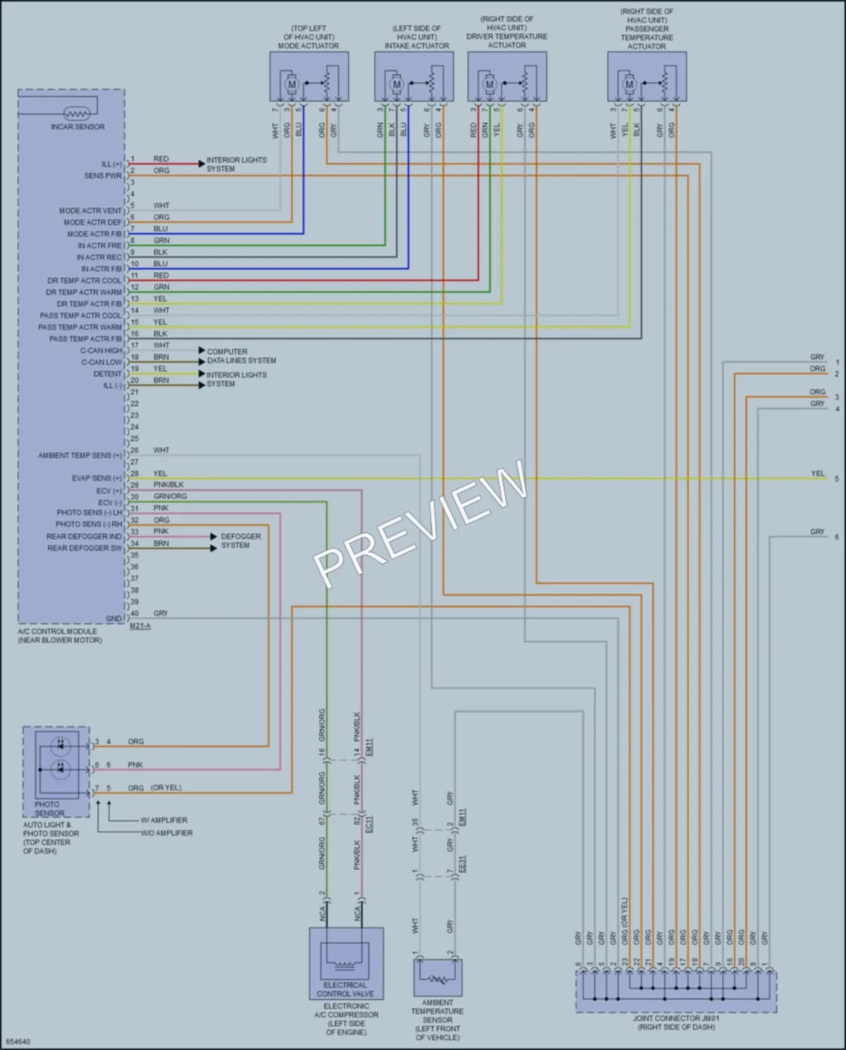 2019 Kia OptimaHybrid Air Conditioning wiring diagram preview