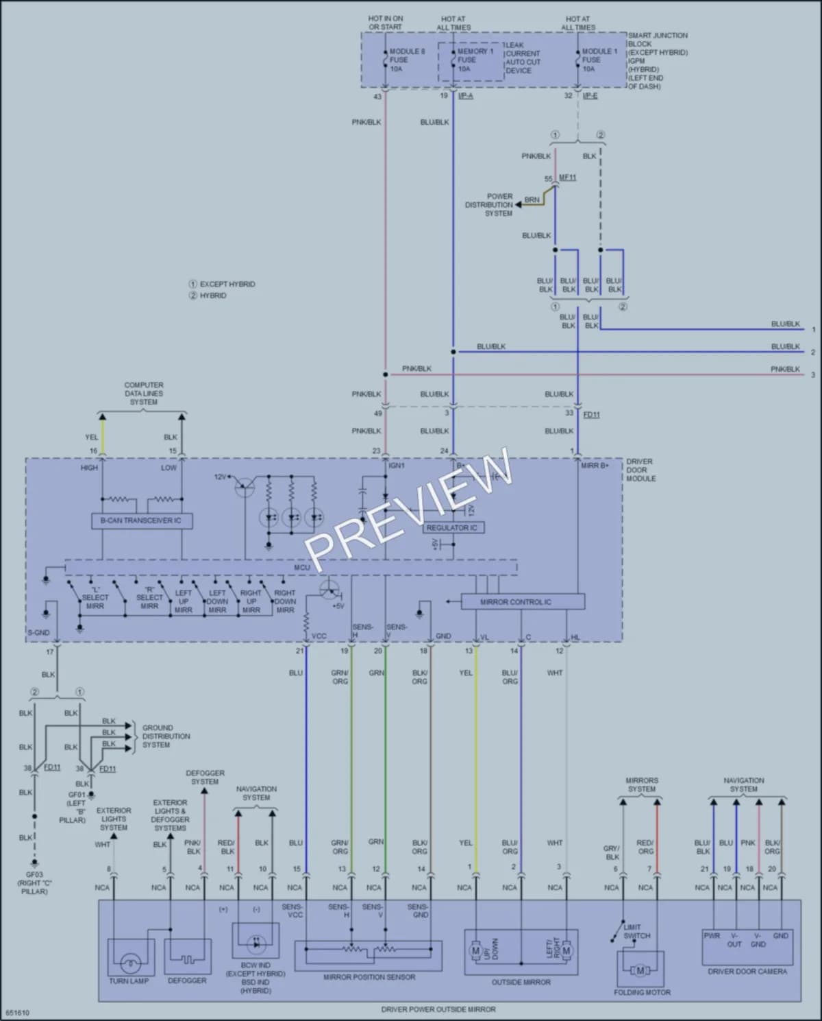 2019 Kia OptimaHybrid Memory Systems wiring diagram preview