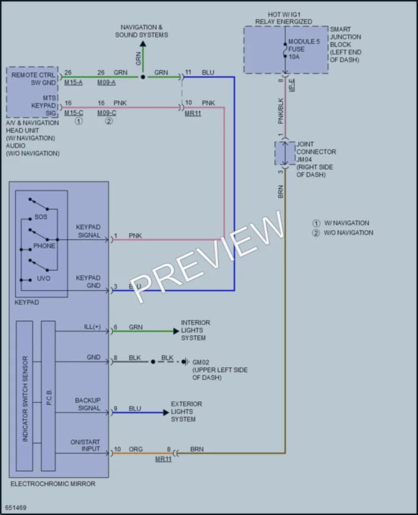 2019 Kia OptimaHybrid Power Mirrors wiring diagram preview