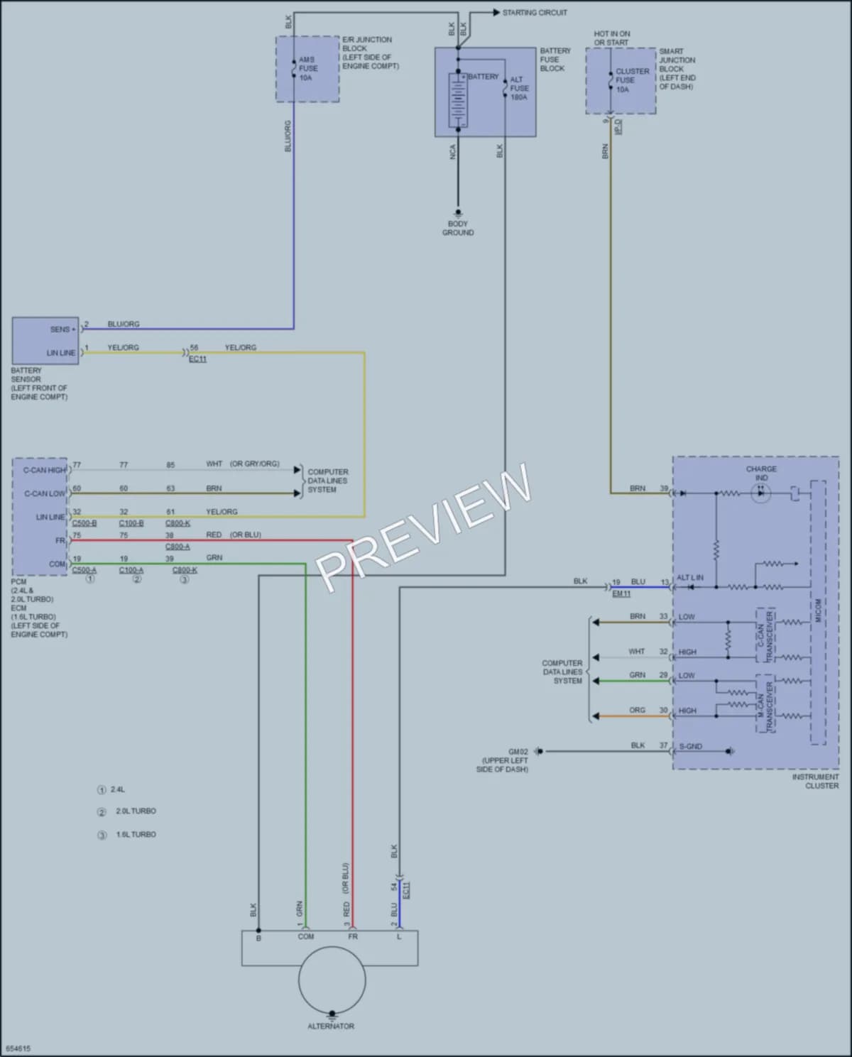 2019 Kia OptimaHybrid Starting Charging wiring diagram preview