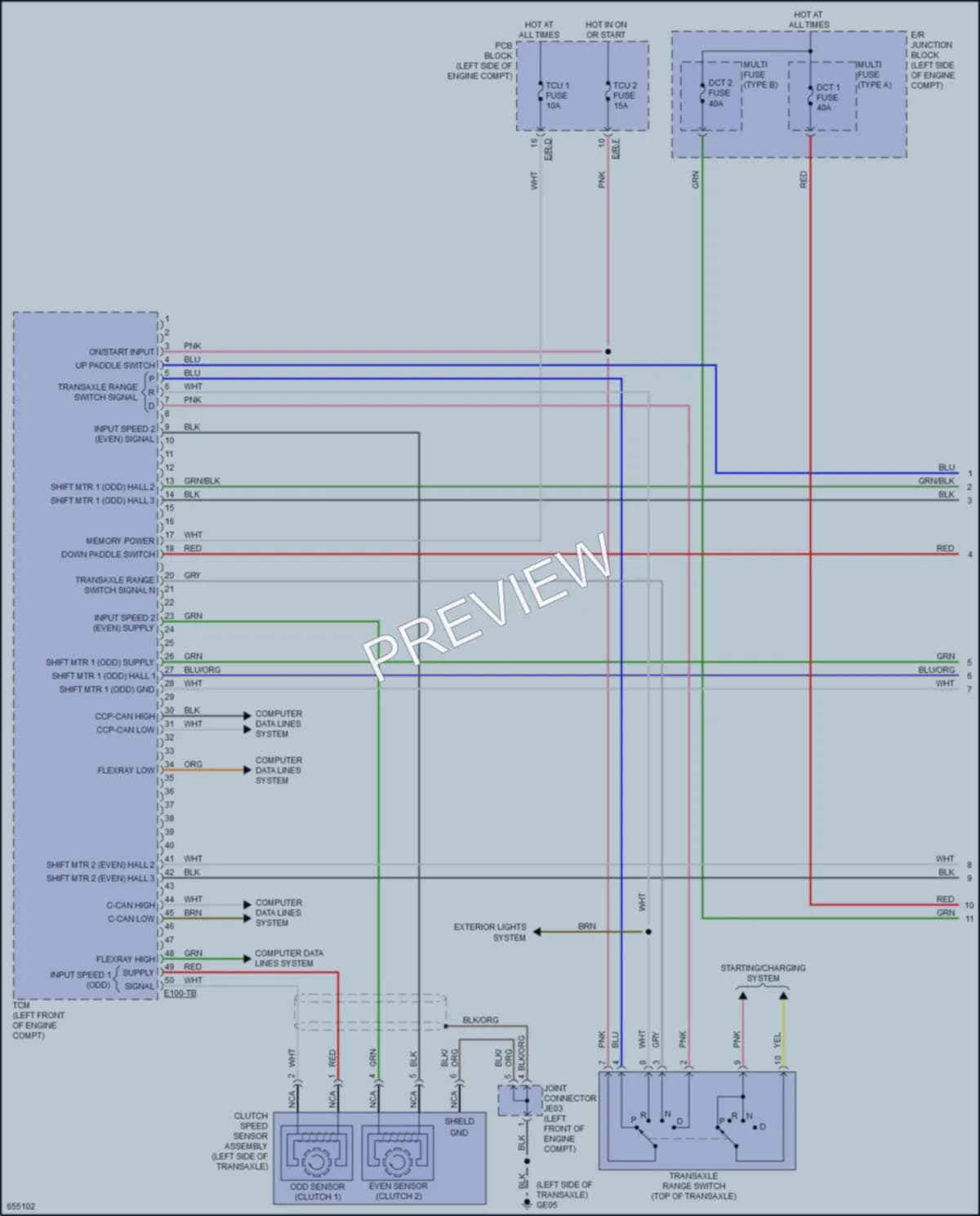 2019 Kia OptimaHybrid Transmission wiring diagram preview