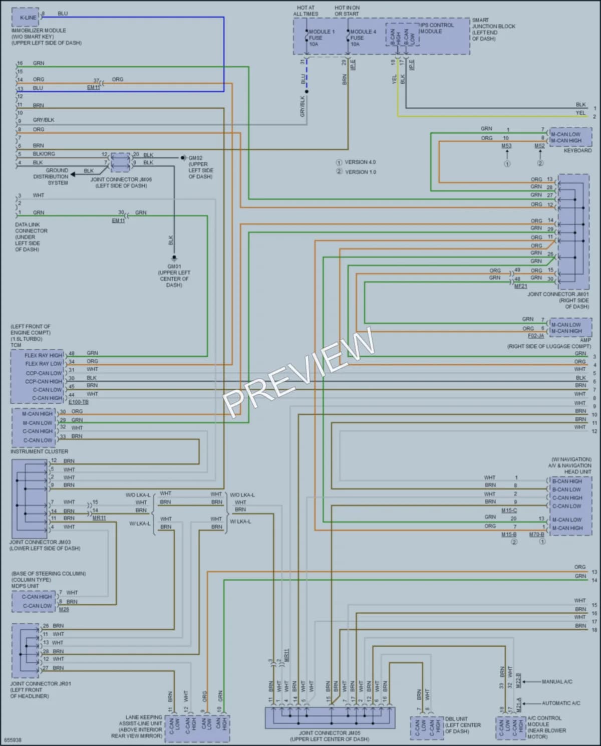 2019 Kia OptimaPlugIn Computer Data Lines wiring diagram preview