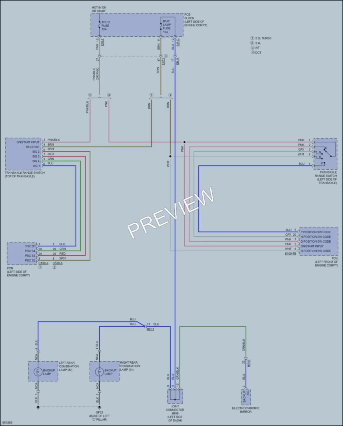 2019 Kia OptimaPlugIn Exterior Lights wiring diagram preview