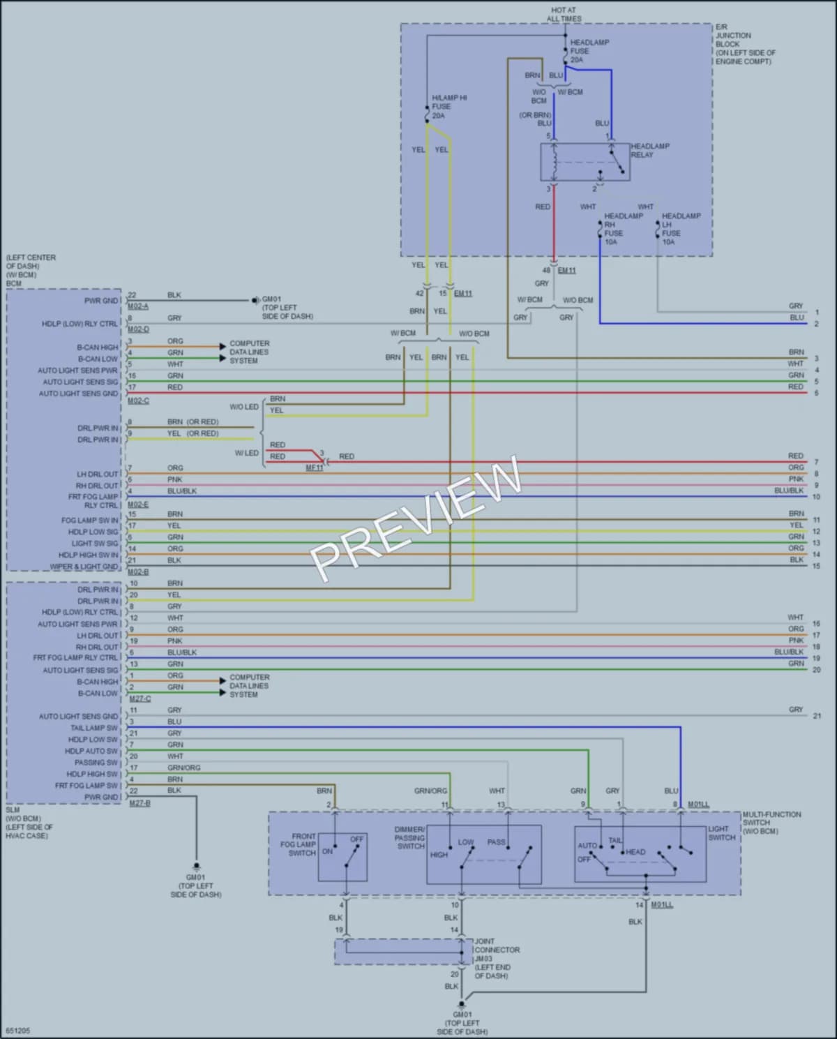 2019 Kia Rio Headlights wiring diagram preview
