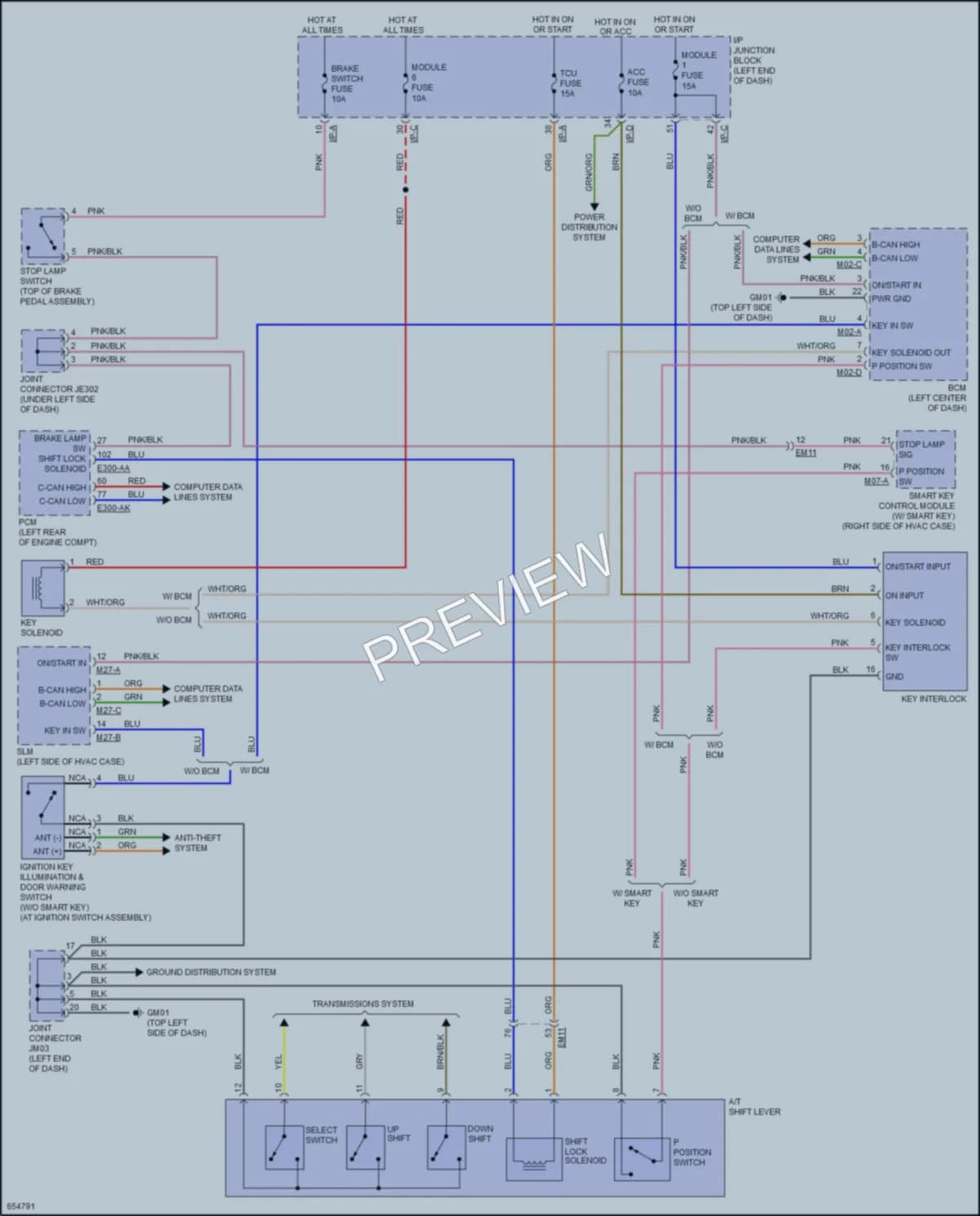 2019 Kia Rio Shift Interlock wiring diagram preview