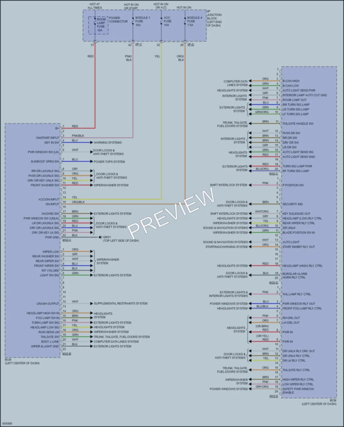 2019 Kia Rio5 Body Control Modules wiring diagram preview
