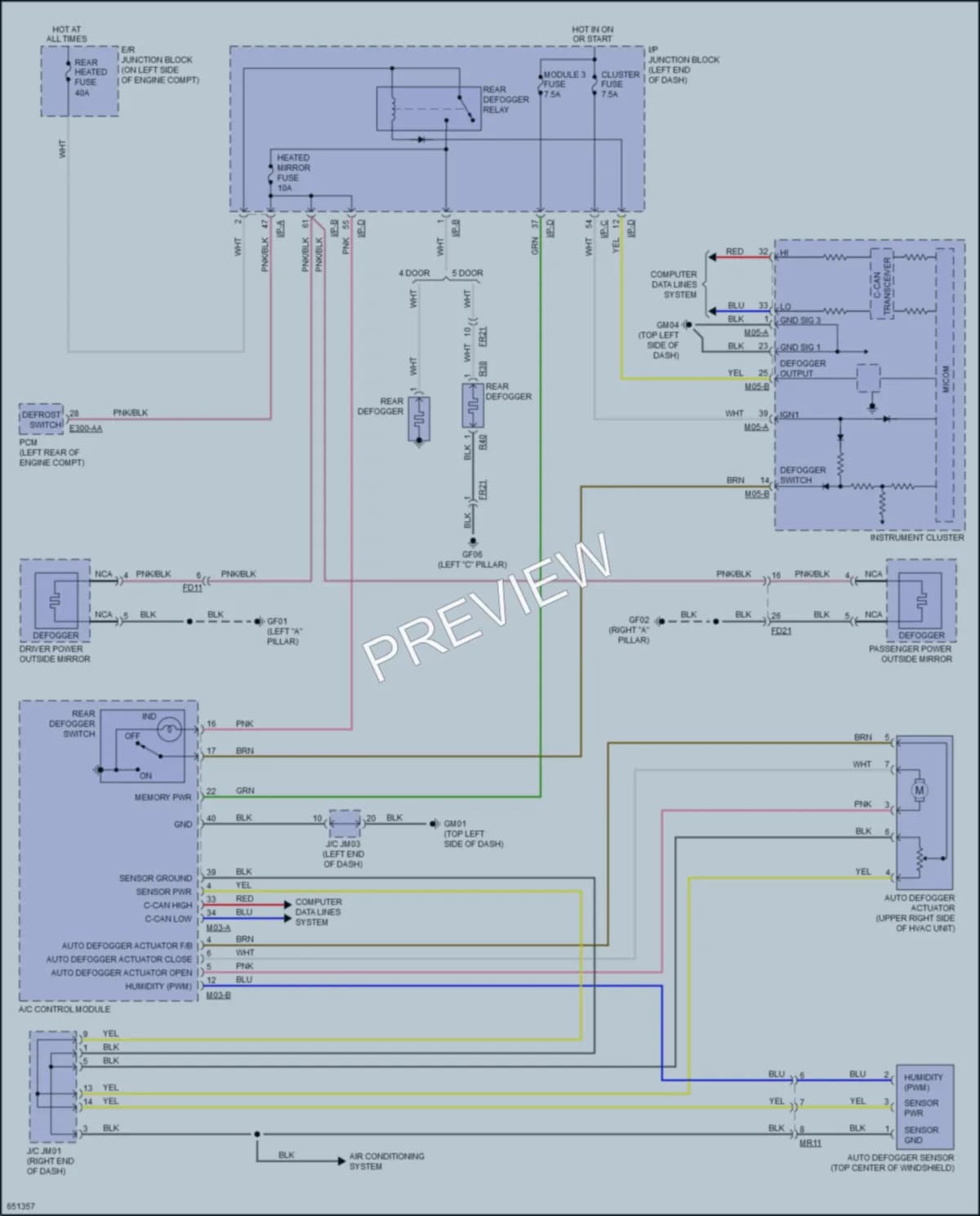 2019 Kia Rio5 Defoggers wiring diagram preview