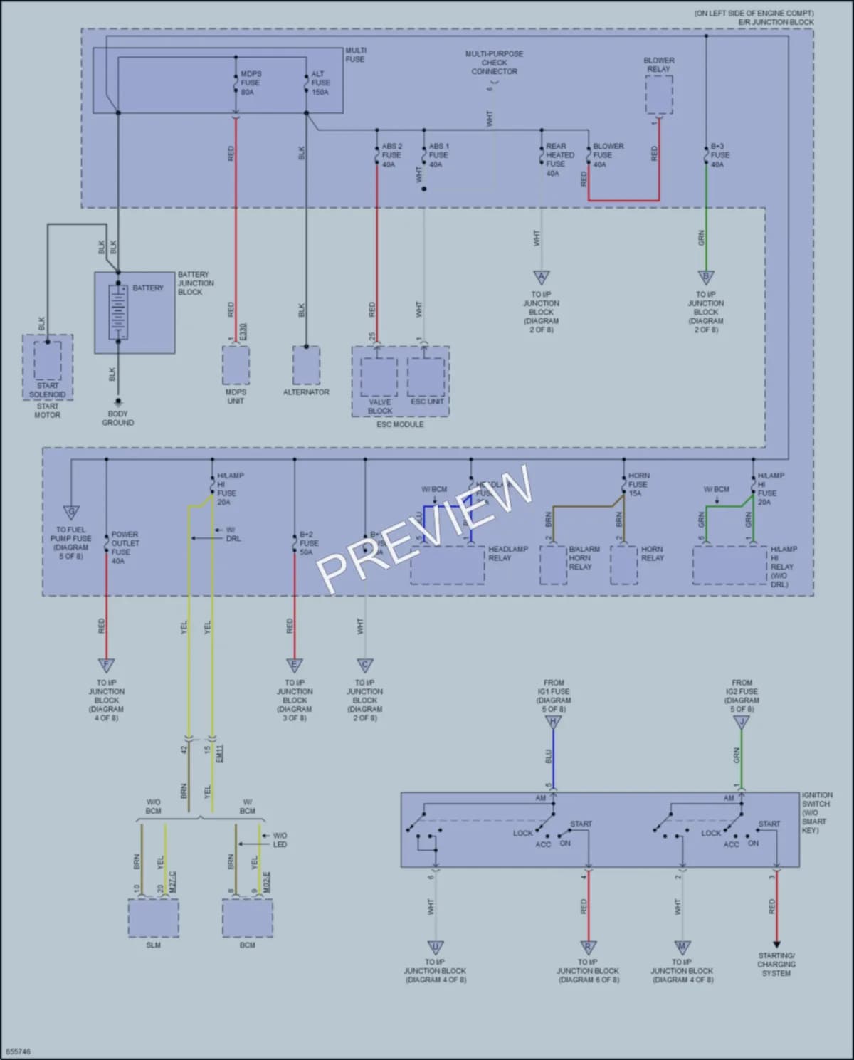 2019 Kia Rio5 Power Distribution wiring diagram preview