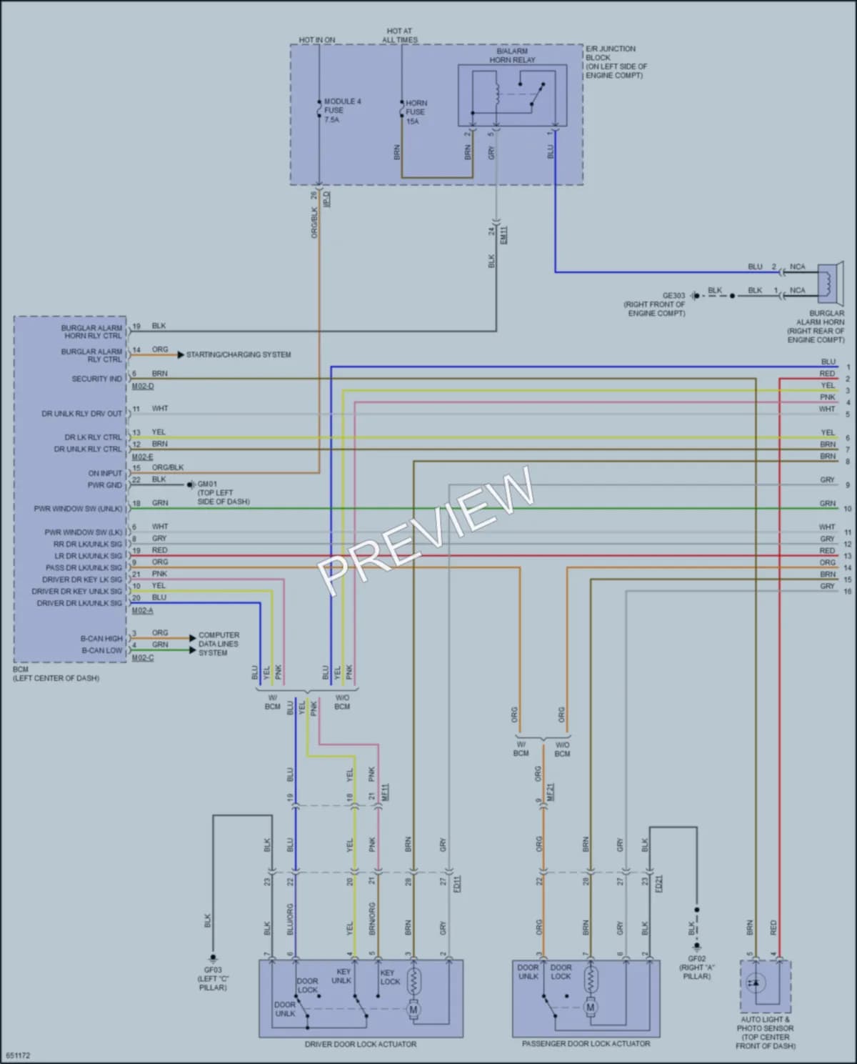 2019 Kia Rio5 Power Door Locks wiring diagram preview