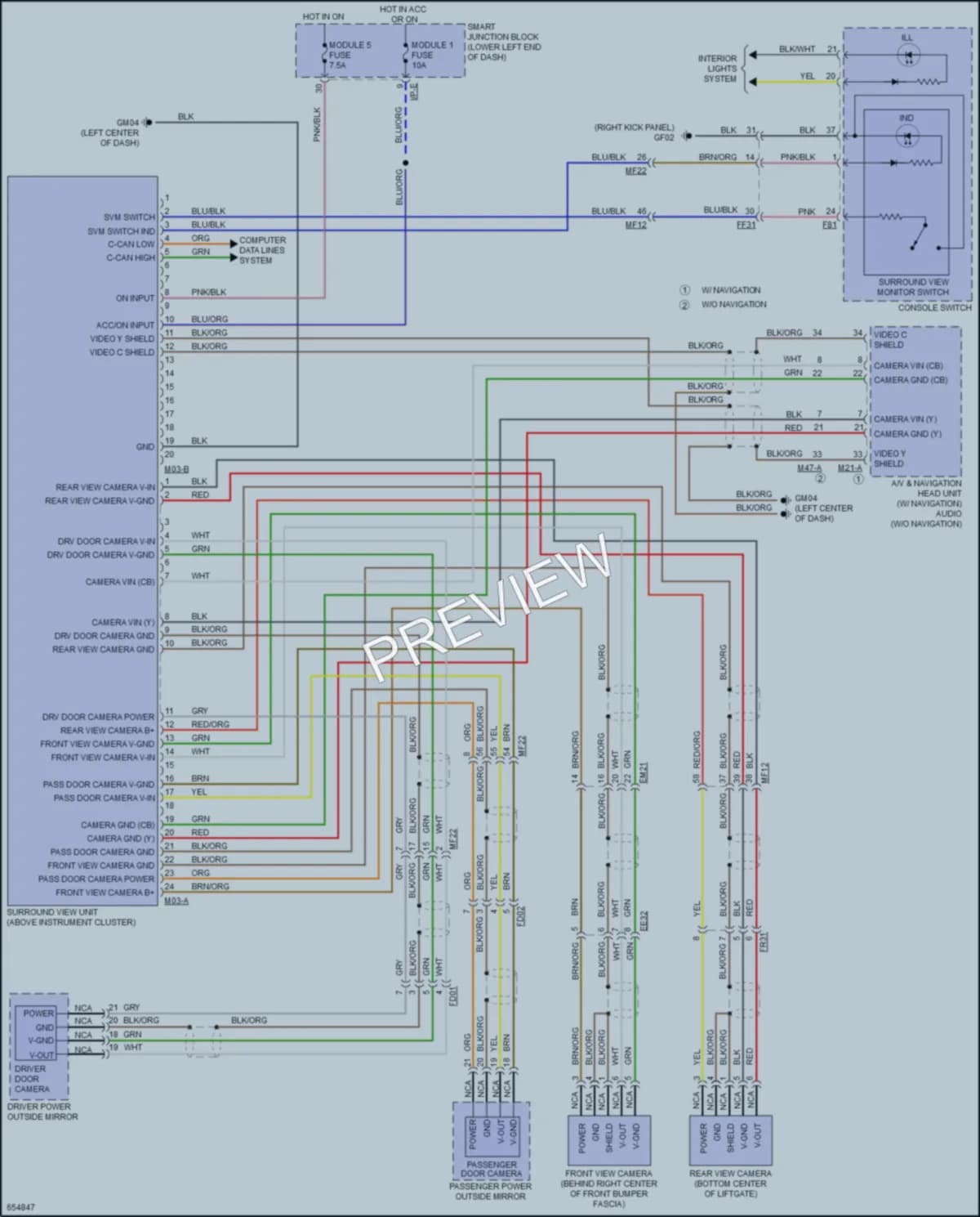 2019 Kia Sedona Navigation wiring diagram preview