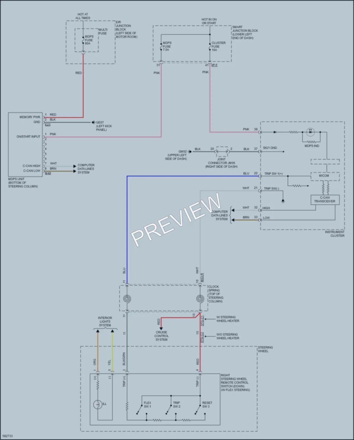 2019 Kia SoulEV Electronic Power Steering wiring diagram preview