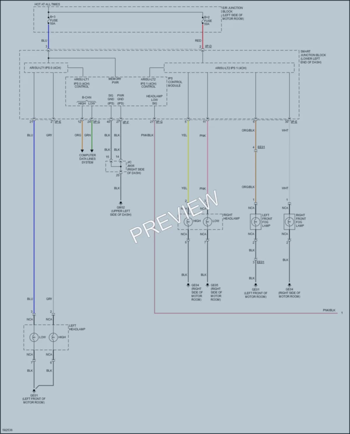2019 Kia SoulEV Headlights wiring diagram preview