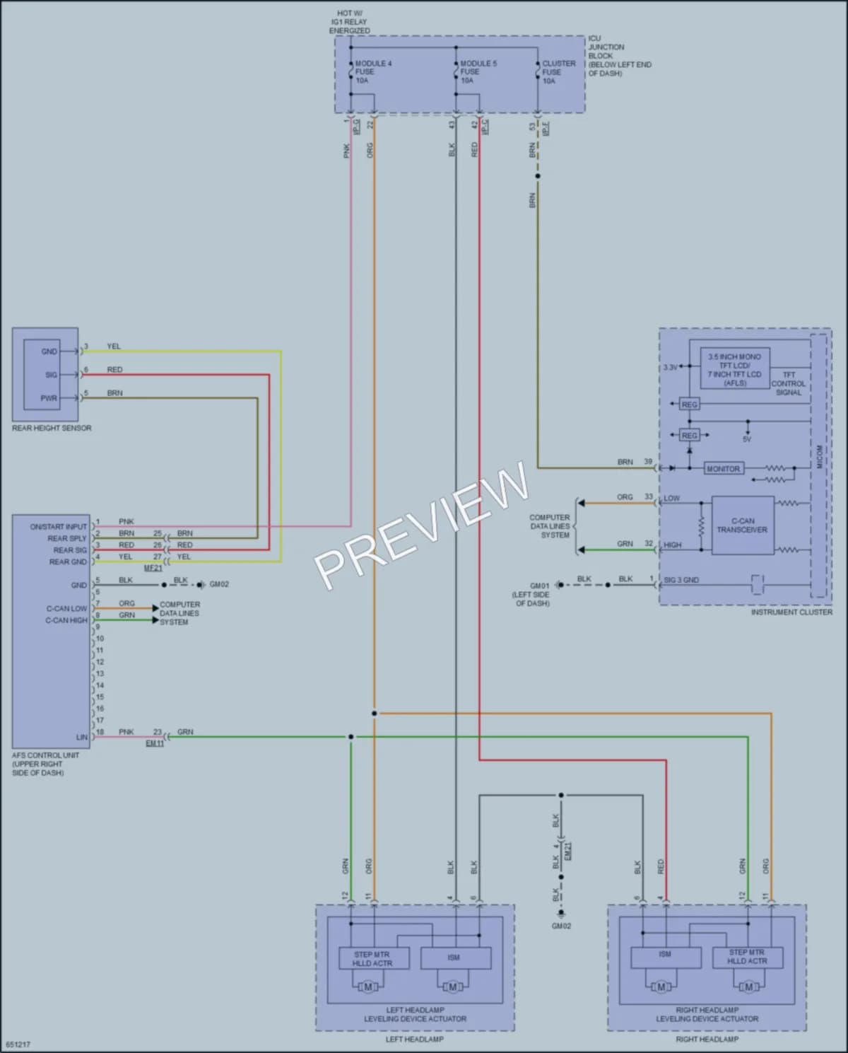 2019 Kia Stinger Headlights wiring diagram preview