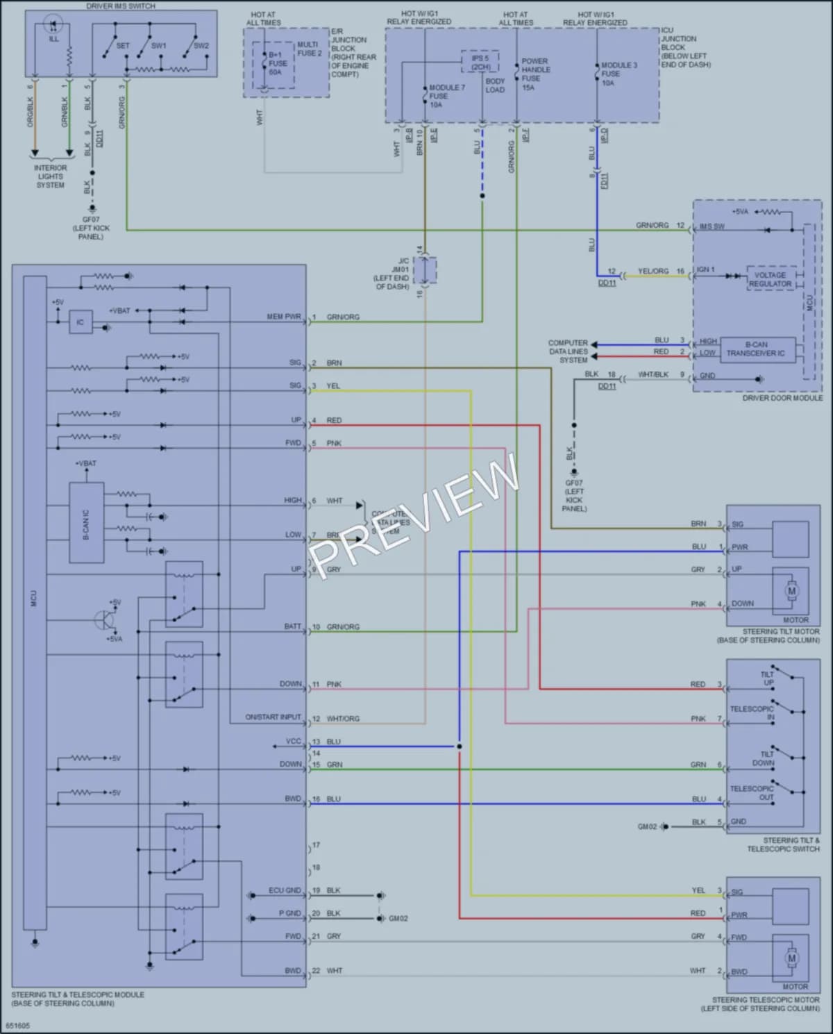 2019 Kia Stinger Memory Systems wiring diagram preview