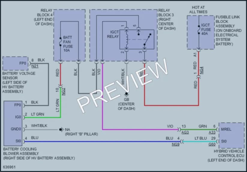 2019 Lexus ES300h Cooling Fan wiring diagram preview