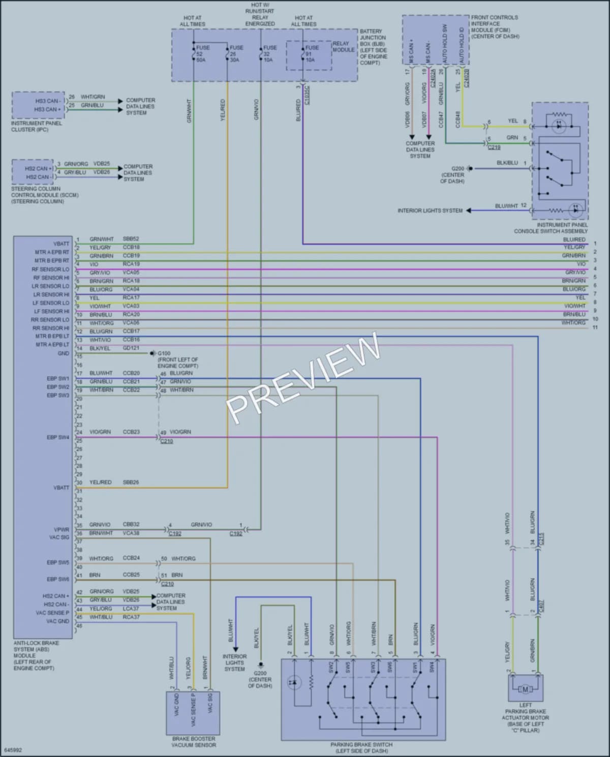 2019 Lincoln Continental Anti Lock Brakes wiring diagram preview