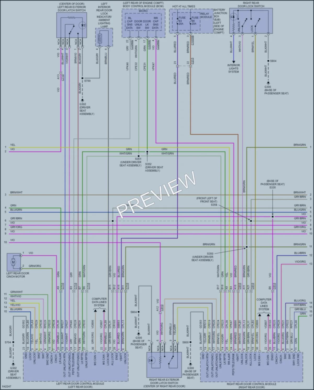 2019 Lincoln Continental Anti Theft wiring diagram preview