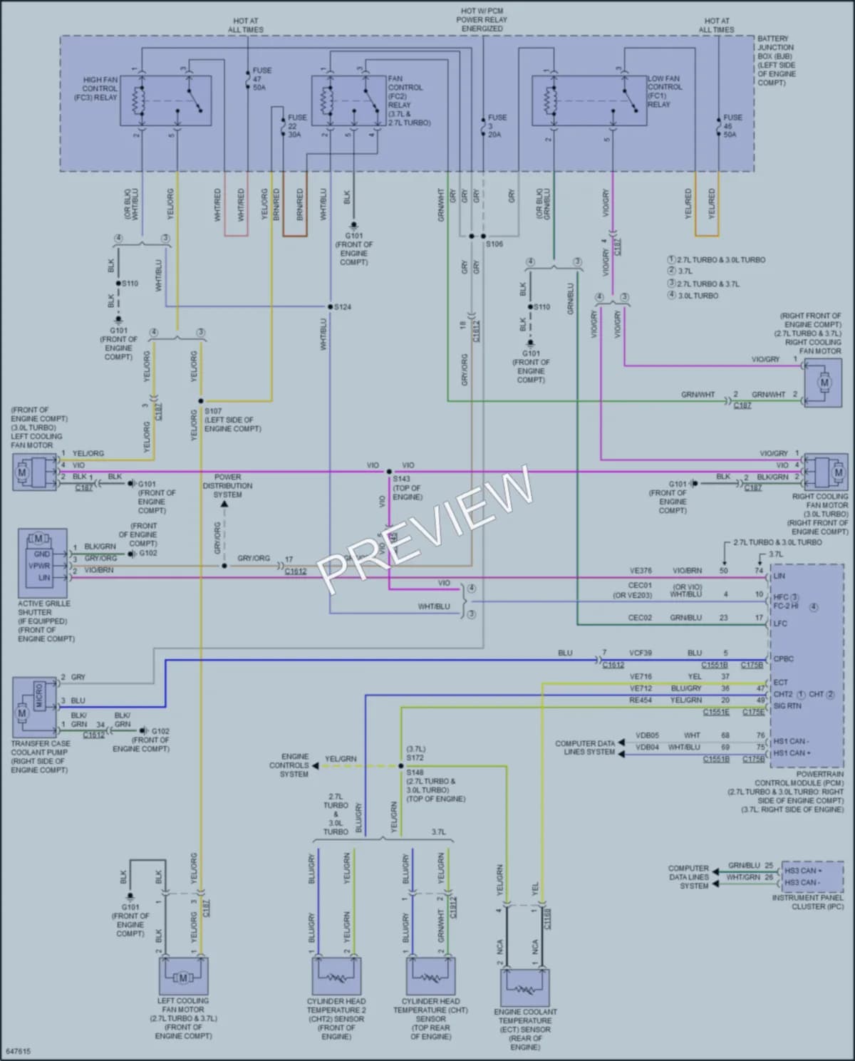 2019 Lincoln Continental Cooling Fan wiring diagram preview