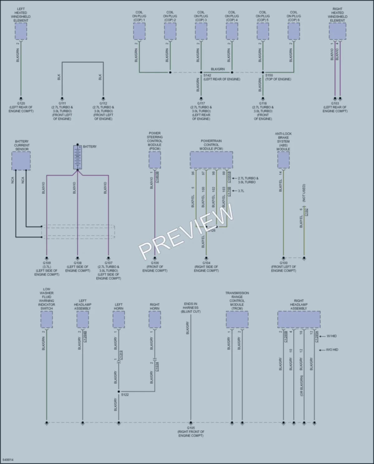 2019 Lincoln Continental Ground Distribution wiring diagram preview